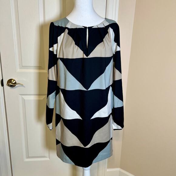 Mara Hoffman Geometric Long Sleeve Shift Dress Size Small Mod, Sophisticated - Picture 1 of 11